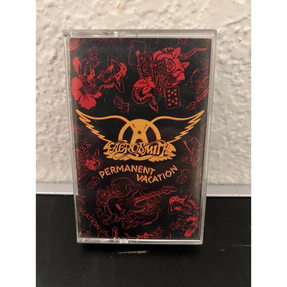 Aerosmith Permanent Vacation Cassette Tape 1987 - Picture 1 of 4